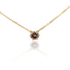1 Carat Brown Diamond 18K Gold Solitaire Pendant Necklace