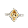 1 Karat GIA zertifizierter Fancy Yellow Lozenge-Schliff Diamant Ring