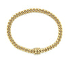14K Gelbgold Flachpanzerkette Herrenarmband | 5,75-6,5 mm - 8,5 Zoll