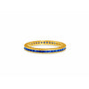 Bande en saphir bleu fin en or 14 carats