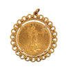 1924 Lady Liberty USA 20 Dollar Coin Bezel in 14K Yellow Gold Pendant