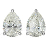 GIA Certified 6.76 Carat Pear Cut Diamond Stud Earrings