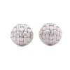 Roberto Coin Frosted Woven Round 18K White Gold Appassionata Stud Earrings