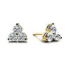 0.20 Carat Round Cut Prong Set Trillium Diamond in 14K White Gold Stud Earrings