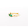 1 Carat Emerald Diamond 5-Stone Square Ring in 14K Gold