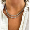 10 Carat Natural Diamond Two Strand Riviera Graduated Tennis Necklace Platinum