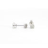 1/2 Carat Natural Diamond 4-Prong Basket Stud Earrings In 14K White Gold