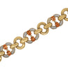 12.75 Carat Oval Spessartine Garnet & Diamond 18K Gold Wide Oval Link Bracelet