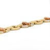 12.75 Carat Oval Spessartine Garnet & Diamond 18K Gold Wide Oval Link Bracelet