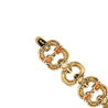 12.75 Carat Oval Spessartine Garnet & Diamond 18K Gold Wide Oval Link Bracelet