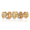 12.75 Carat Oval Spessartine Garnet & Diamond 18K Gold Wide Oval Link Bracelet