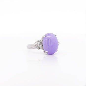 12.86 Carat Lavender A Jade & Diamond Platinum Cocktail Ring – Assay Jewelers