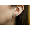 1/2ct Natural Emerald Marquise 8MM Stud Earrings 14K Gold