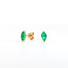 1/2ct Natural Emerald Marquise 8MM Stud Earrings 14K Gold