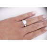 12mm Cultured South Sea Pearl & Round Diamond Ring in Platinum