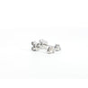 1/3 Carat Natural Diamond 3-Prong Stud Earrings 4mm in 14K White Gold