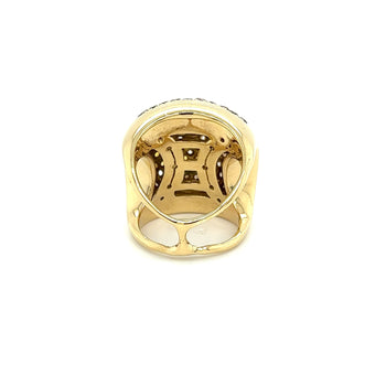 14K Gold Multi Color Natural Diamond and Sapphire Open Shank Cluster Dome Ring – Assay Jewelers