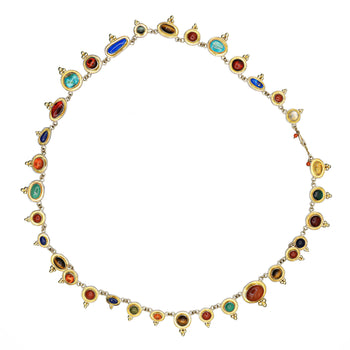 14K Gold Multi-Gemstone 24 Inch Necklace Cats-Eye – Assay Jewelers