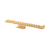 14K Solid Yellow Gold Nugget Link Mens Bracelet