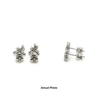 14K White Gold Dragonfly Stud Earrings | Emerald, Ruby, Diamond – Assay Jewelers