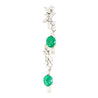 18K Gold Natural Colombian Emerald and Diamond Detachable Drop Earrings