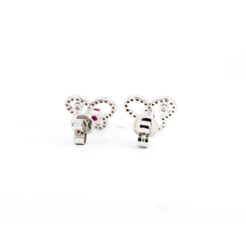 18K White Gold Ruby and Diamond Butterfly Outline Stud Earrings – Assay Jewelers