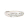 1.03 Carat Round-Cut Diamond in Platinum 900 Channel Setting Half-Eternity Ring