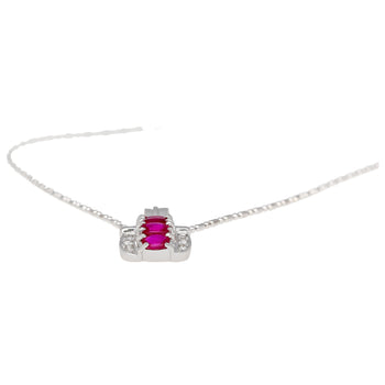 1.15 Carat Pinkish Red Ruby and Diamond Pendant Necklace Platinum – Assay Jewelers