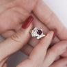 1.28 Carat Ruby & Diamond 14K White Gold Toi Et Moi Ring