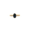 1.5 Carat Deep Blue Sapphire & Diamond Cathedral 18K Gold Ring