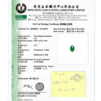 1.73 Carat Jadeite Jade Fei Cui & Diamond Halo Platinum Ballerina Filigree Ring – Assay Jewelers
