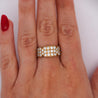 1.9 Carat Diamond Pave 18K Gold Unisex 8.5mm Curved Band Ring