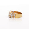 1.9 Carat Diamond Pave 18K Gold Unisex 8.5mm Curved Band Ring