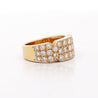 1.9 Carat Diamond Pave 18K Gold Unisex 8.5mm Curved Band Ring
