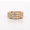 1.9 Carat Diamond Pave 18K Gold Unisex 8.5mm Curved Band Ring