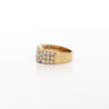 1.9 Carat Diamond Pave 18K Gold Unisex 8.5mm Curved Band Ring