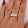 1.9 Carat Diamond Pave 18K Gold Unisex 8.5mm Curved Band Ring