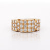 1.9 Carat Diamond Pave 18K Gold Unisex 8.5mm Curved Band Ring