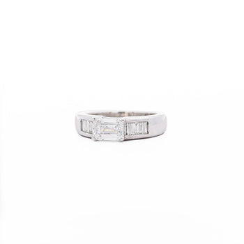 2 Carat Emerald & Baguette Cut Lab Grown Diamond East West Channel Ring – Assay Jewelers