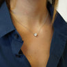 2 Carat Round Cut Lab Grown Diamond Solitaire Floating Pendant Necklace