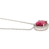 21.13 Carat Pink Tourmaline & Diamond Floating Pendant Necklace in 14K/18K Gold