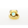 22.18 Carat Colombian Emerald Bezel 18K Gold Vintage Ring