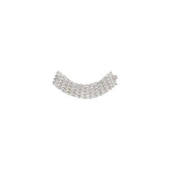 Bracelet à maillons en or blanc 18K, serti clos, avec diamants naturels taille ronde totalisant 25 carats – Assay Jewelers