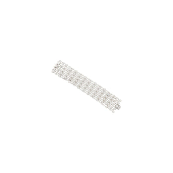 Bracelet chaîne à maillons en or blanc 18K avec diamants naturels taille ronde sertis clos, total 25 carats – Assay Jewelers