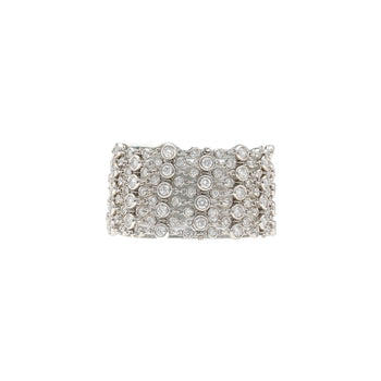 Bracelet à maillons en or blanc 18K serti clos avec diamants naturels taille ronde, 25 carats au total – Assay Jewelers