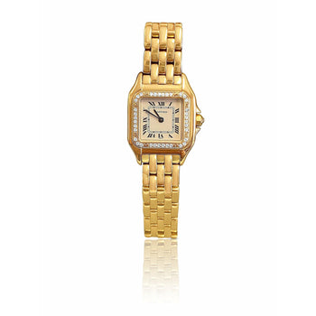 25 mm Cartier Panthère, montre femme avec lunette diamant d'origine Cartier – Assay Jewelers