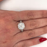 2.16 Carat Natural Round Diamond Ring & Diamond Halo with Diamond Side Stones