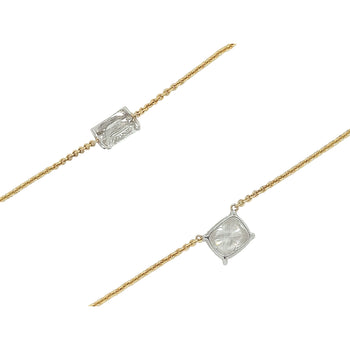2.5 Carat Cushion Cut Lab Grown Diamond Floating Connected Necklace 14K Gold – Assay Jewelers