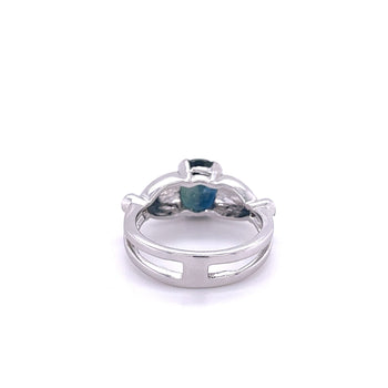 2.50 Carat Oval Cut Blue Sapphire in 14k White Gold Ring – Assay Jewelers