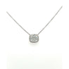 2.51 Carat Cushion cut Lab Grown Diamond CVD Pendant With Diamond Halo in Platinum 950 Setting | Cable Chain